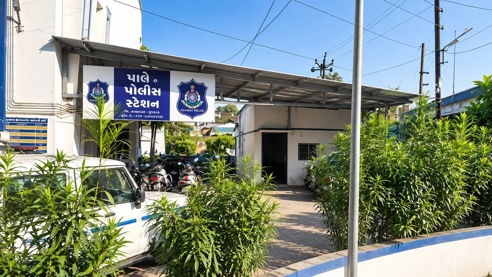 Structural steel shed at Palej Police Station